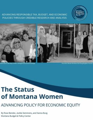 The Status of Women in Montana Advancing Policy for Economic Equity report cover