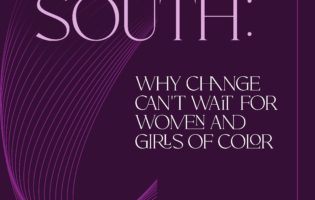 Shift the South report cover in various shades of purple